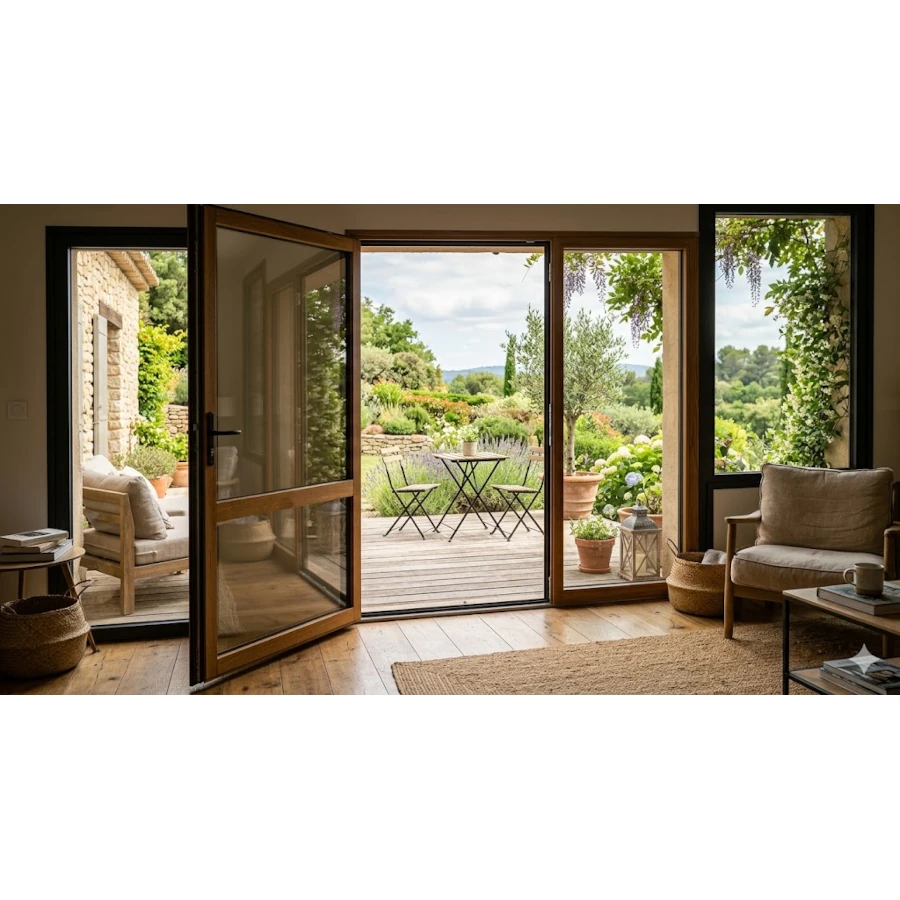 Portes fenêtres bois 1 vantail